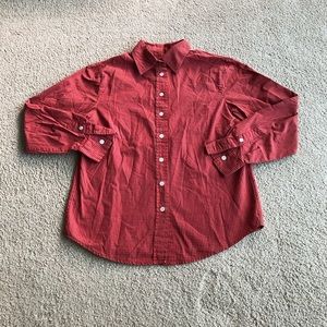 💜 5 for $25 Talbots red checkered longsleeve button down shirt
